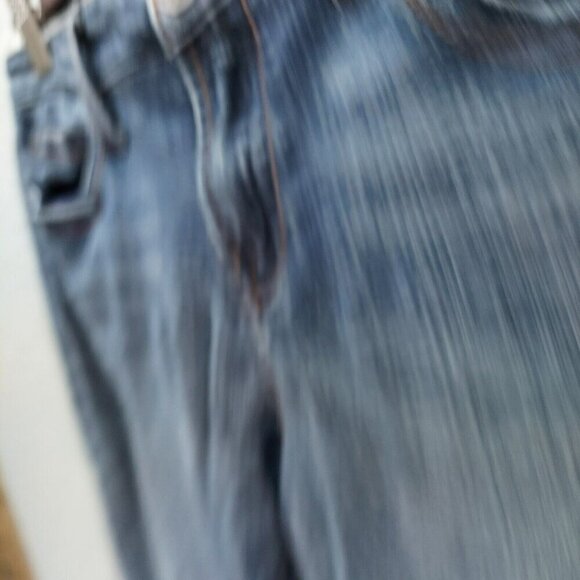 Womens Refuge Jeans Size 7R Solid Blue Straight Leg Regular Fit Denim Pants - Picture 10 of 16